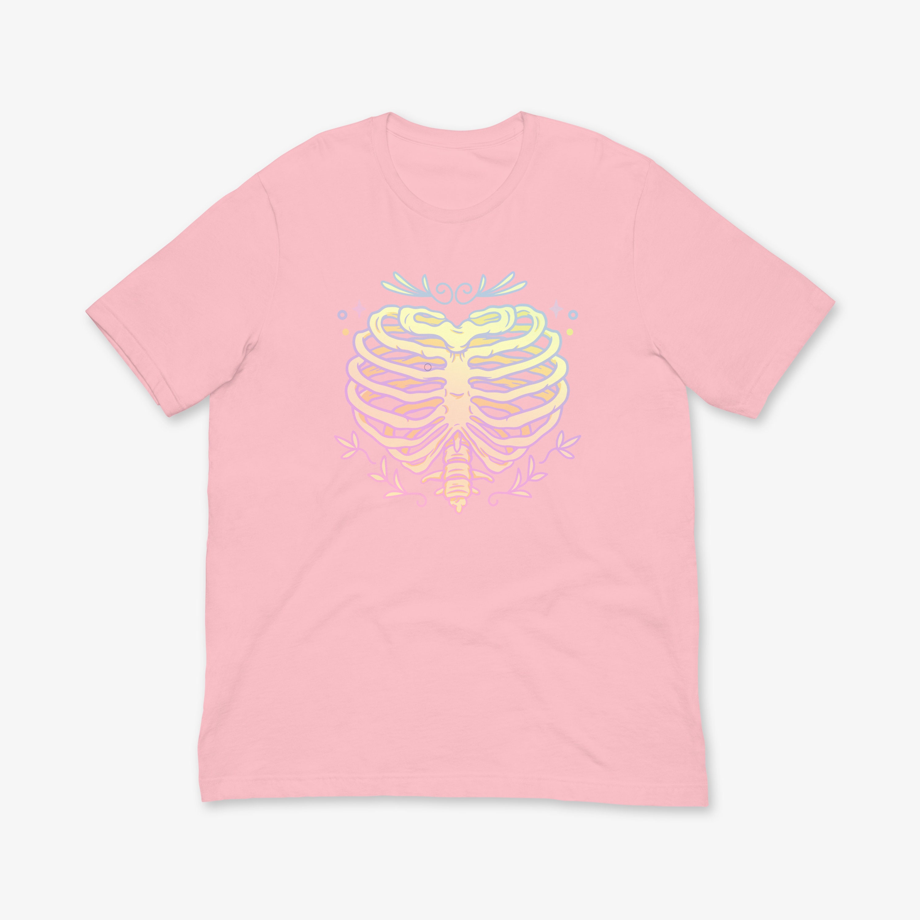 Discover Pastel Goth Skeleton Shirt (Rib Cage Shirt, Plus Size Goth, Kawaii Goth T Shirt, Alt Clothing, Y2K, Yami Kawaii, Edgy, Soft Grunge, Horror)