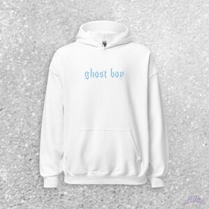 Ghost Boy Goth Hoodie (Lil Peep Hoodie, Goth Clothes, Alt Clothing, Eboy Clothing, Edgy Clothing, Emo Clothing, Plus Size Goth, Mall Goth) White