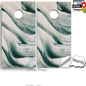 Cornhole Vinyl Wraps with VIDEO INSTRUCTIONS - Sand Art - cornhole Wraps , cornhole Decals , cornhole board decals , E-91