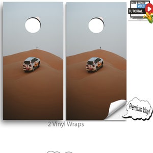 Cornhole Vinyl Wraps with VIDEO INSTRUCTIONS - Desert - cornhole Wraps , cornhole Decals , cornhole board decals , E-68