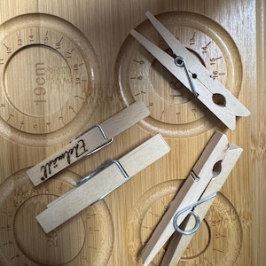 Personalized clothespins | Wedding guest clothespins | Wedding favors | Wooden clothespins | Engraved clothespins | Meadow clothespins | Birthday image 7