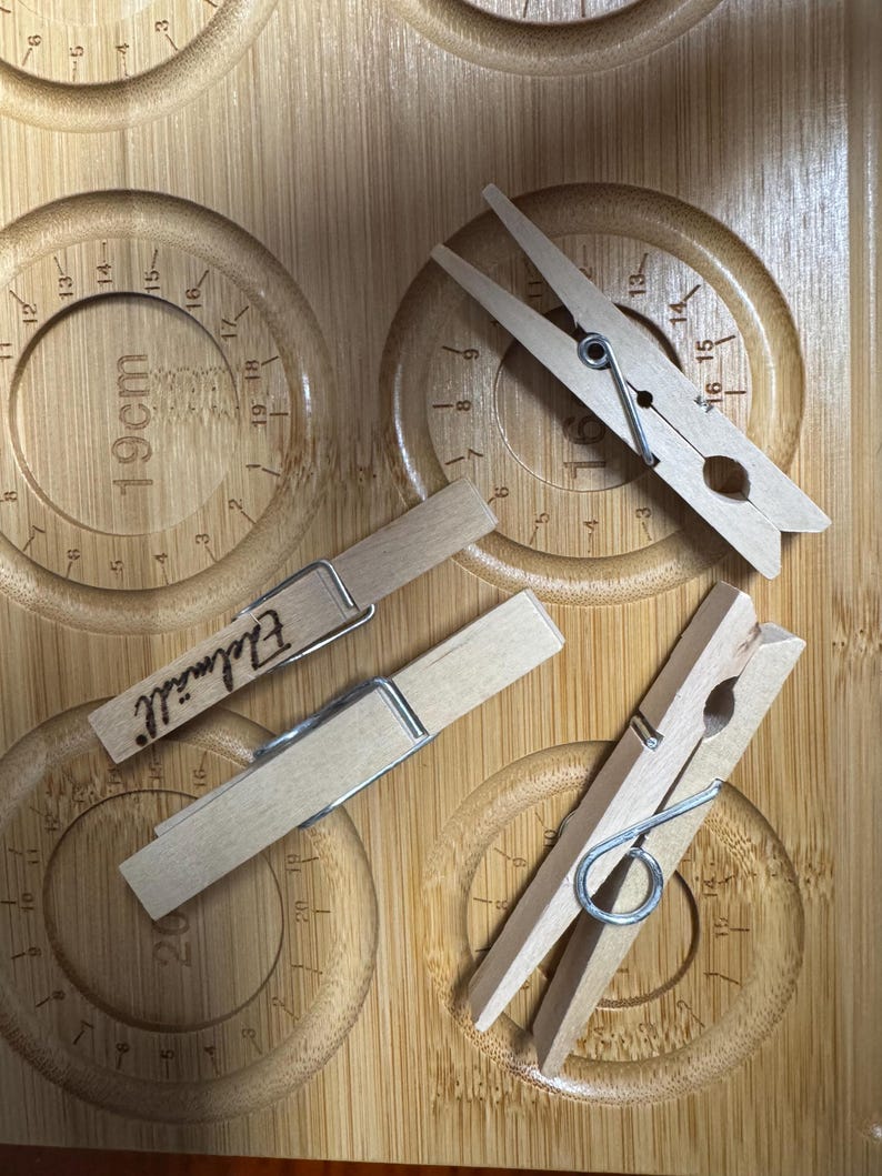 Personalized clothespins | Wedding guest clothespins | Wedding favors | Wooden clothespins | Engraved clothespins | Meadow clothespins | Birthday image 7