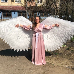 Wings for dance, Large angel wings, White wings, Giant wings, Movable wings, Photoshoot wings, Photo prop, Angel wings cosplay