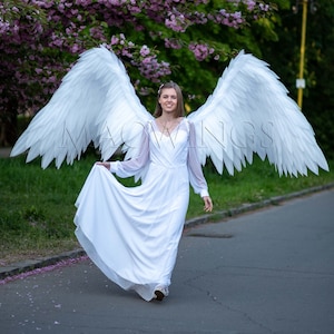 Ailes blanches, Ailes d'ange, Accessoire photo pour femmes, Ailes pour séance photo, Costume d'ange, Idées de séance photo d'ailes d'ange, Ailes d'ange cosplay