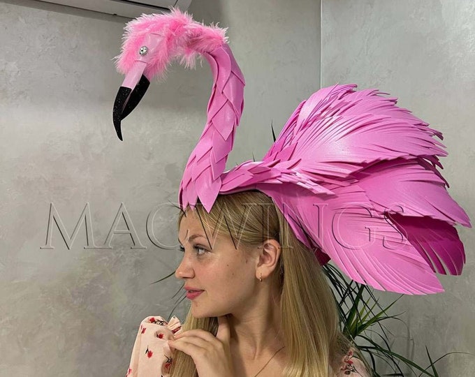 diy flamingo headpiece