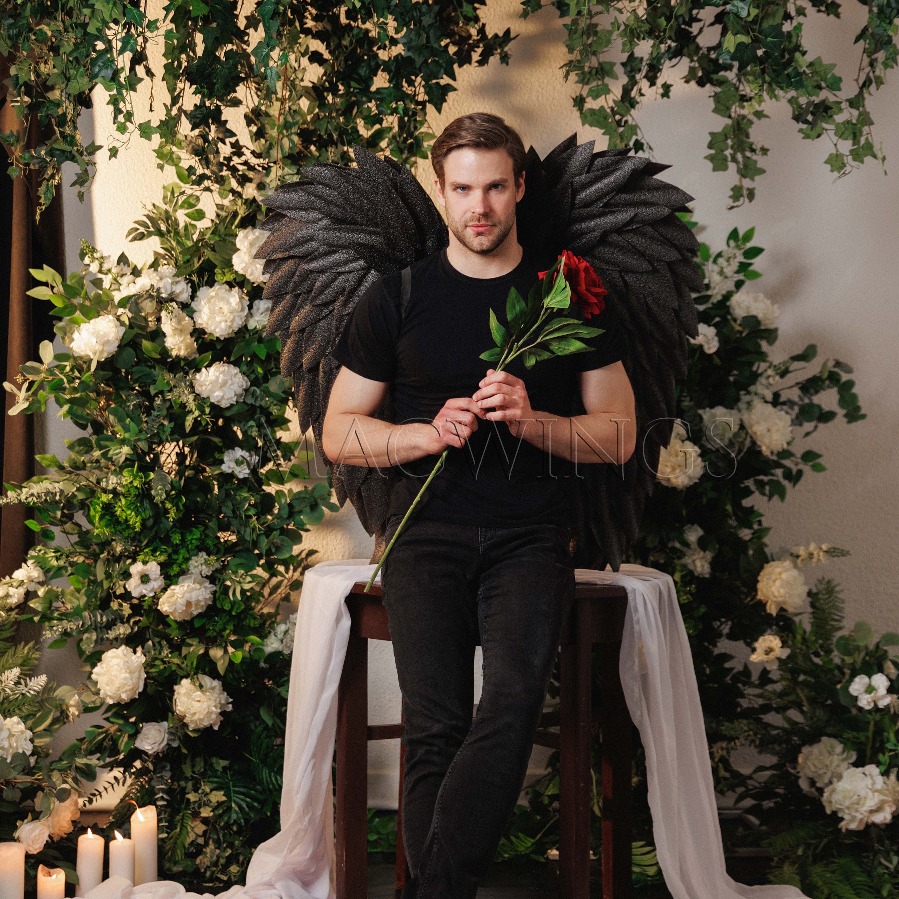Alas Emplumadas Accesorios De Cosplay Disfraz De ángel Bebé Alas De Cosplay Disfraz De Angel Bebe Alas De Angel Para Negro Yuyangstore Alas De Angel