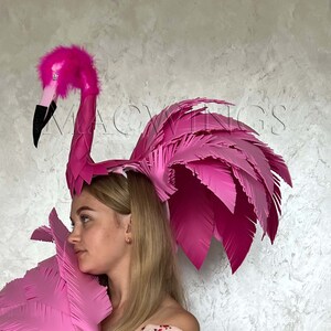 diy flamingo headpiece