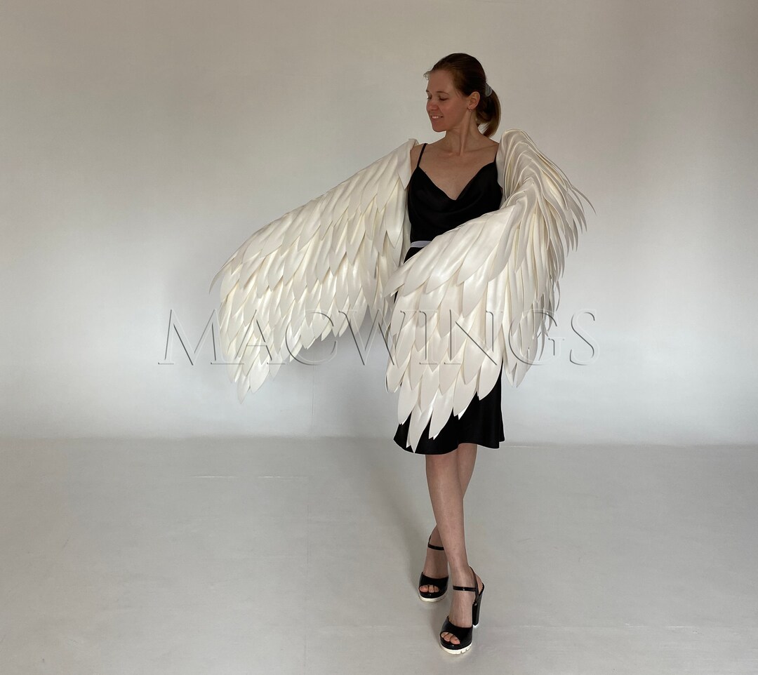 White Bird Costume, Bird Wings and Tail Costume Cosplay, Arm Wings