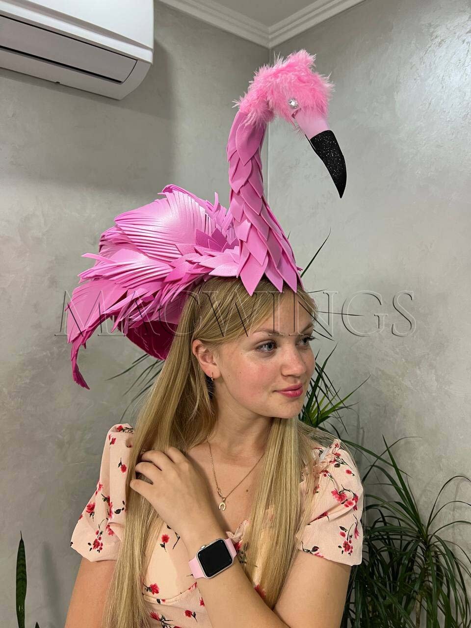 diy flamingo headpiece