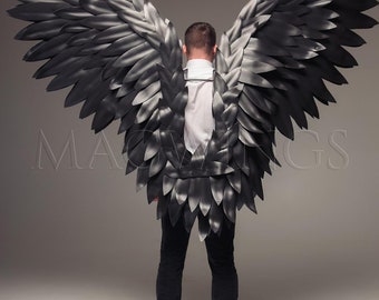 Alas extra grandes, alas de ángel blanco, alas negras, alas doradas, alas  grandes, alas de ángel para hombres, cosplay de alas, alas de apoyo  fotográfico -  México