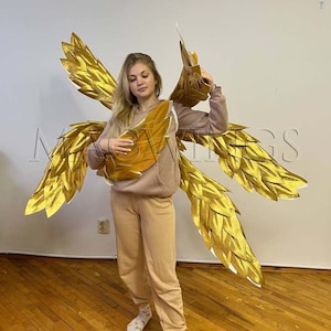 White Triple Wings, Seraphim Cosplay Costume, Special Wings, Angel