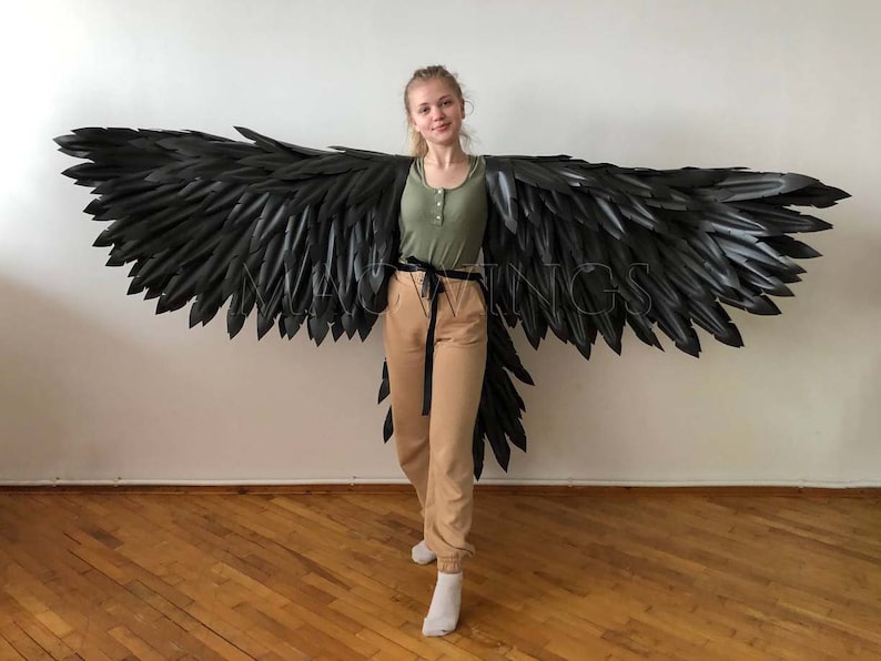 Black Bird Costume Arm Wings and Tail Harpy Costume Etsy New Zealand