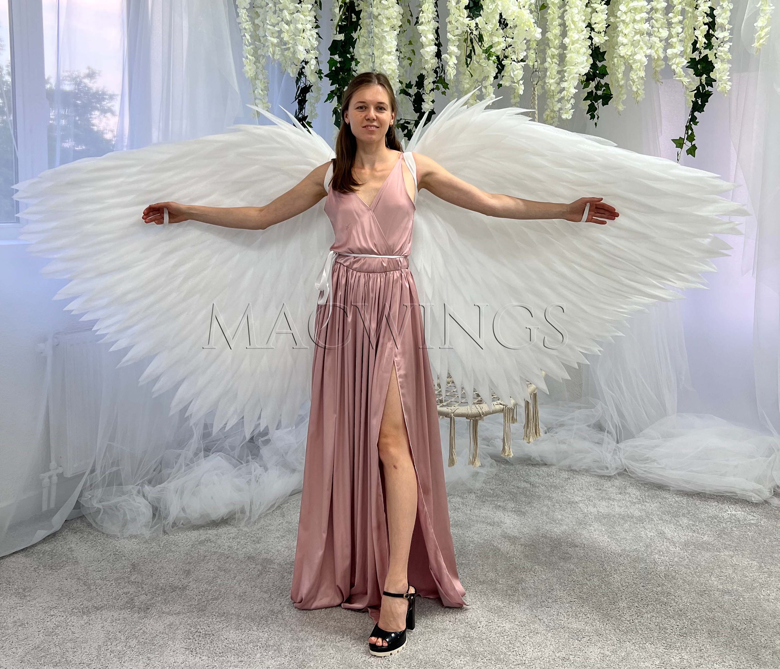 White Wings for Dance, Angel Wings Foam, Photoshoot Wings Cosplay