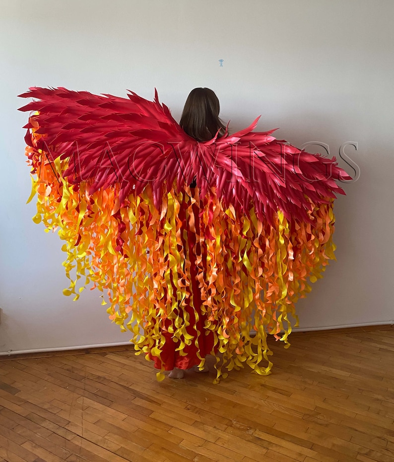 Moveable Phoenix Wings Flame Wings Adult Cosplay Costume Etsy