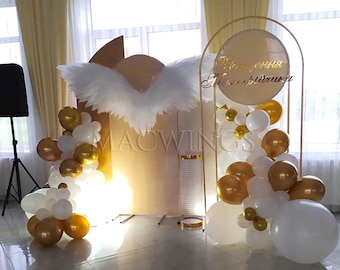 Wings for backdrop, Angel wings Photo Booth, White wings, Angel wings for stands, Back drop wings, Photo area ideas, Party backdrop ideas