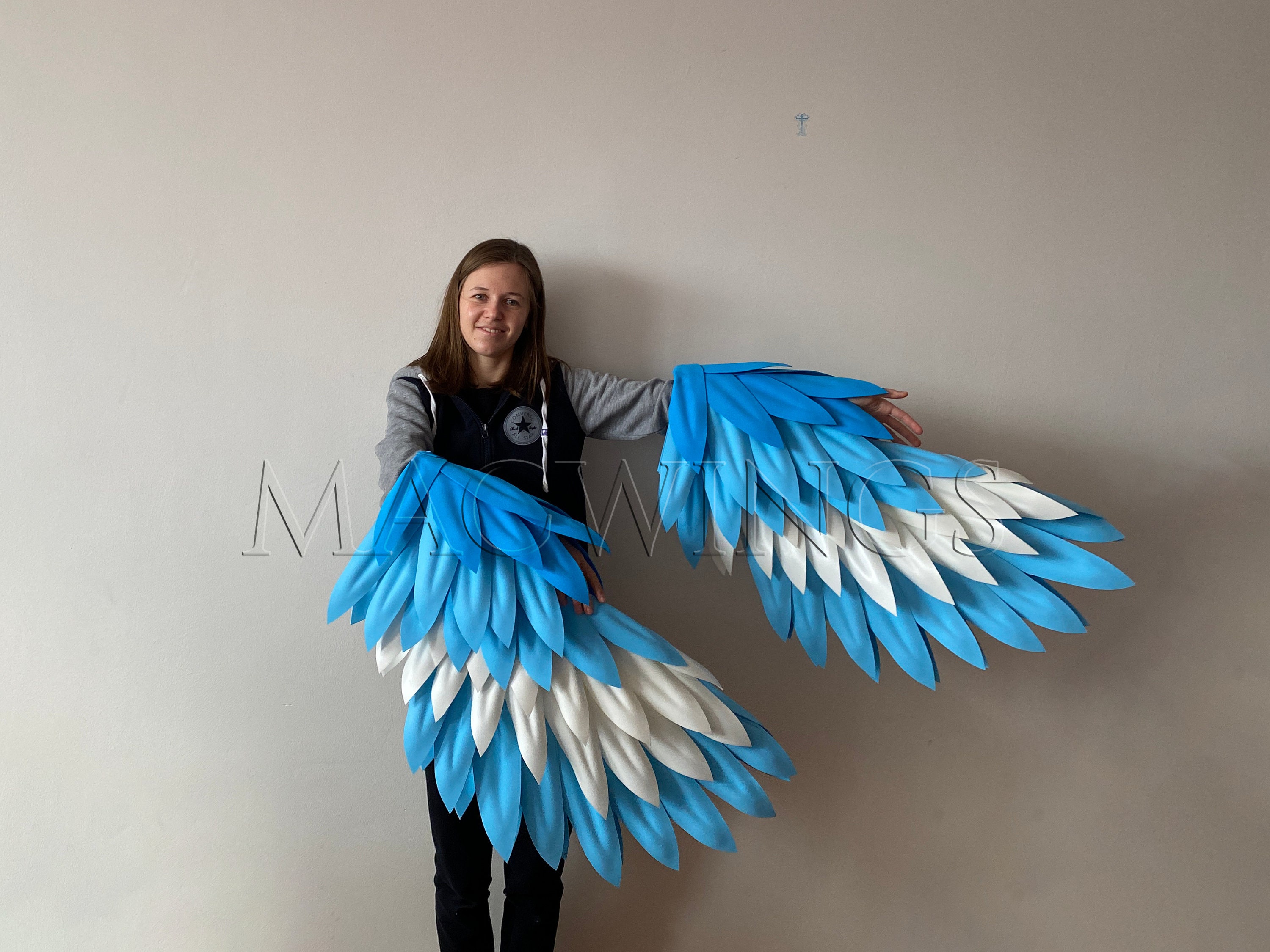 Blue Owl Costume, Bird Wings, Arms Wings, Bird Costume Cosplay