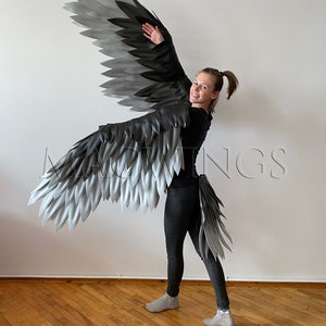 Gray Harpy Wings and Tail Bird Wings Arms as Wings Bird - Etsy