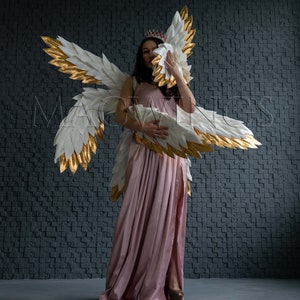 Quadruple Wings Costume White Wings Cosplay White Wings Gold - Etsy