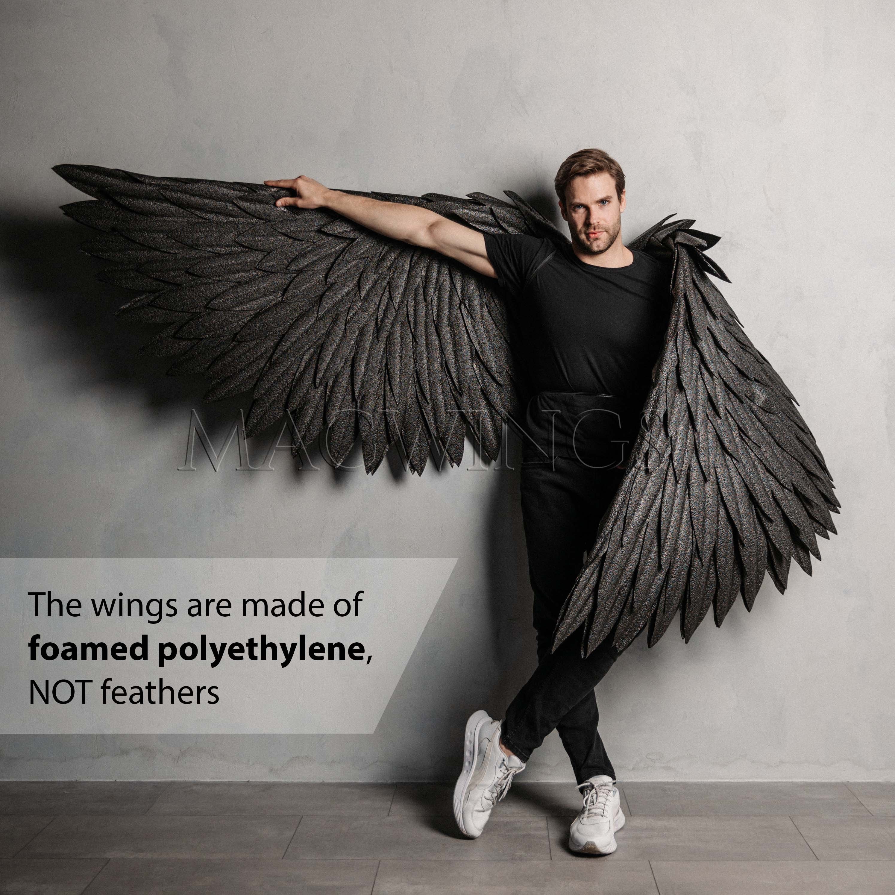 Costume Angelo Nero Angelo Nero Costume Ali D'angelo Nero,Ali