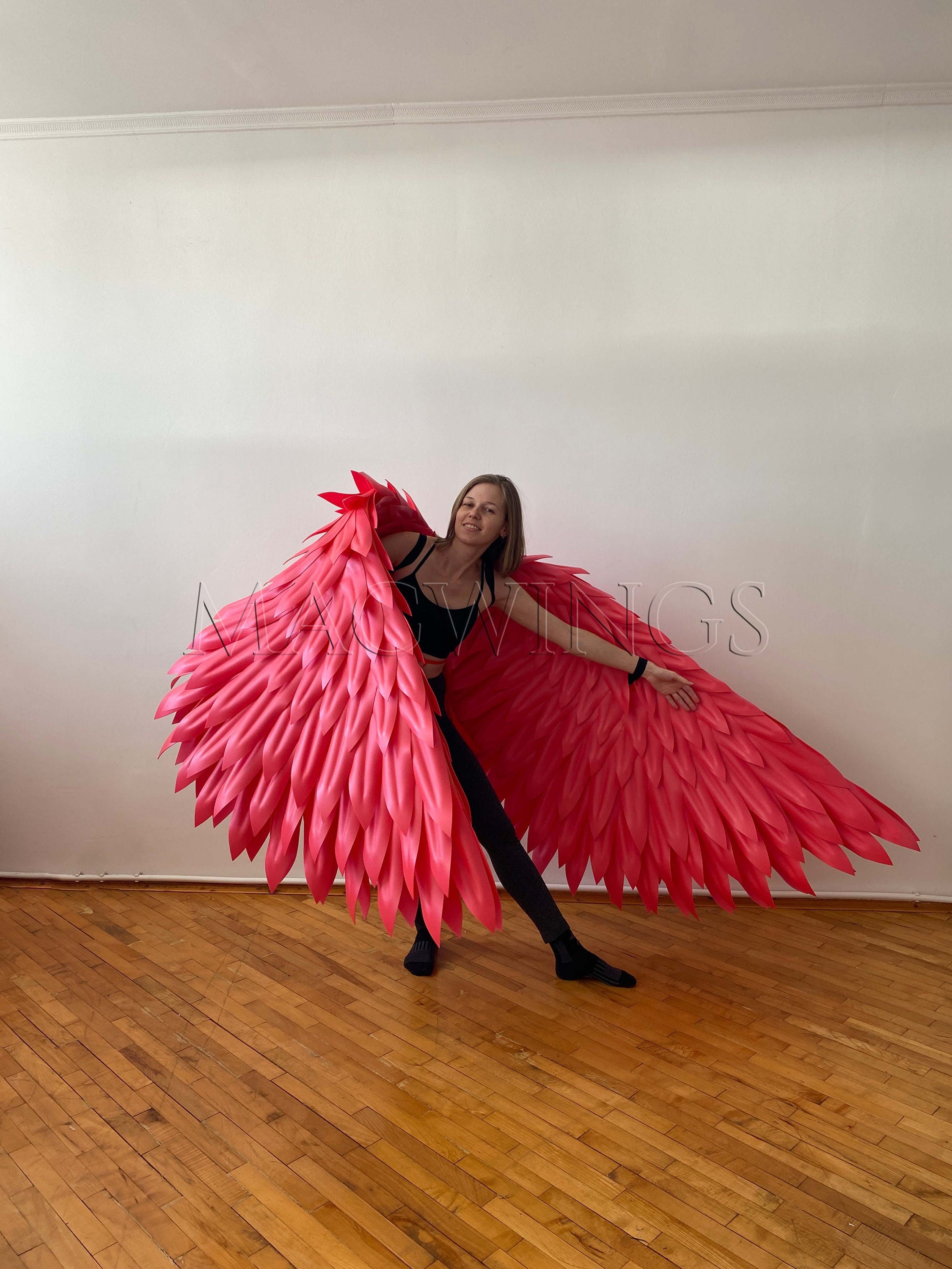 Cosplay Red Angel Wings Costume for Halloween, Parties and festivals_O07- by ETERESHOP