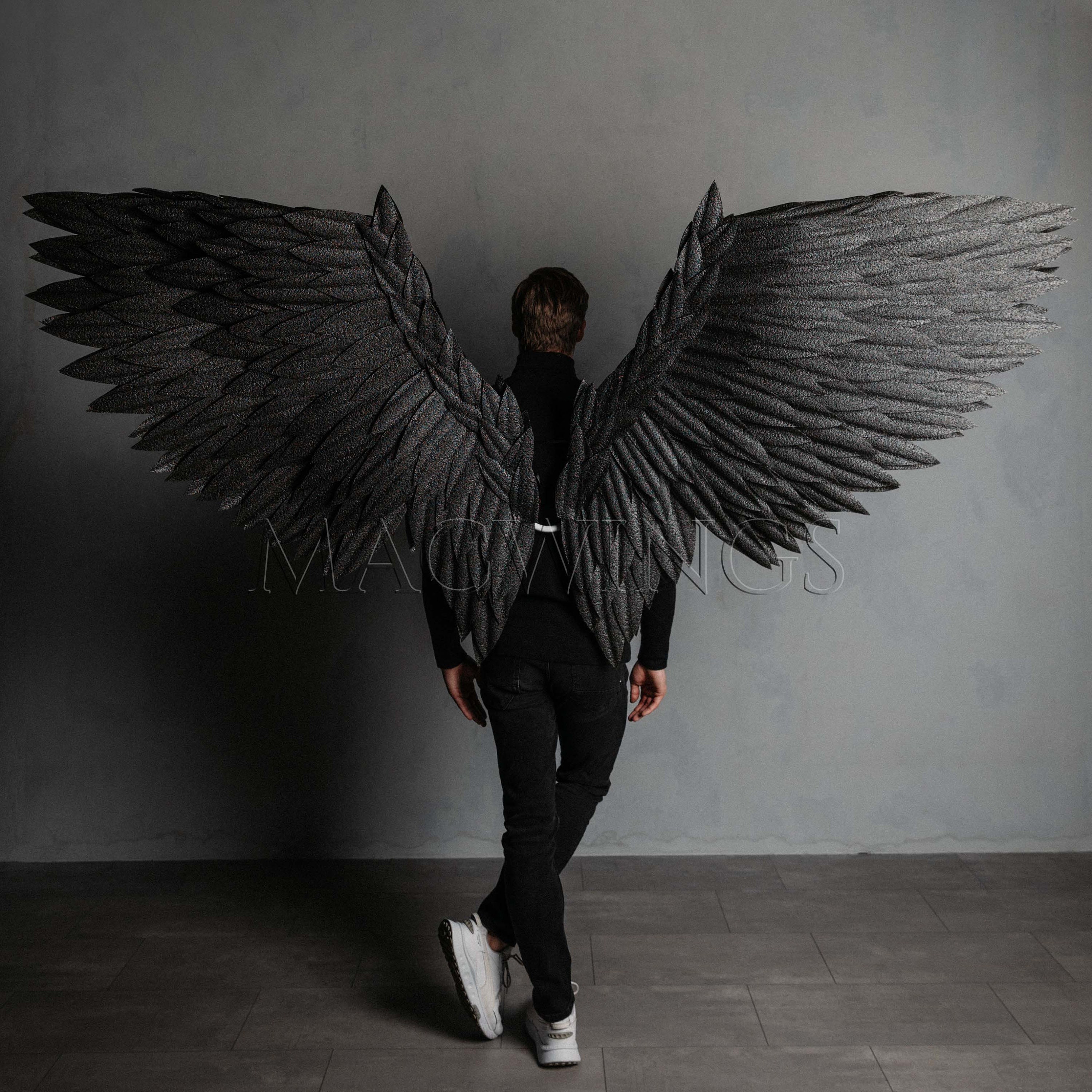 Angel Costume Angelo Nero Vestito Halloween Costumes Costume