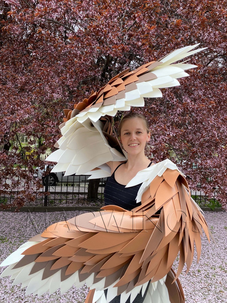 Brown Bird Wings and Tail for Adults, Movable Hawk Arm Wings, Fantasy ...