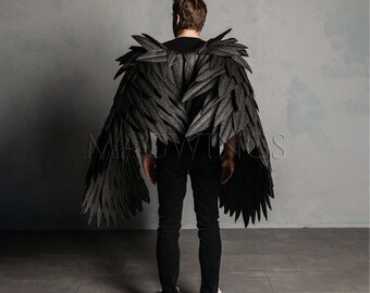Moveable Wings – White and Black Angel, Fallen Angel, Cupid Wings