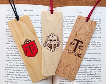 TFC Bookmark | Burnt Wood Bookmark | Toronto Football Club Gift | T.F.C. Art | TFC Merch | TFC Fan | Toronto Soccer | All for One