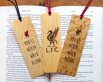 Liverpool FC Bookmark | Burnt Wood Bookmark | Liverpool FC Gift | YNWA | You'll Never Walk Alone | Liverpool Football | Liverpool Fan