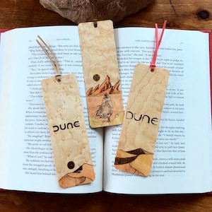 Dune Bookmarks | Handmade Wood Bookmark | Dune Books | Dune Movie | Muad Dib | Dune Gift | Sci-fi gift | Dune Art | Bookish