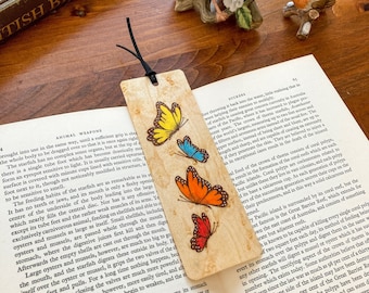 Butterfly Bookmark | Burnt Wood Bookmark | Butterfly Art | Monarch Butterfly | Butterfly Gift | Cottagecore | Personalized Butterflies Gift