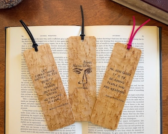 Rilke Bookmark | Handmade Wood Burnt Bookmark | Rainer Maria Rilke Quote | Rilke Art | Rilke Gift | Let Everything Happen to You