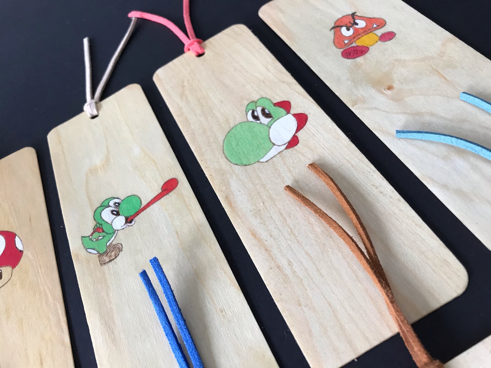 Classic Video Game Bookmarks Handmade Burned Wood Bookmark Etsy New