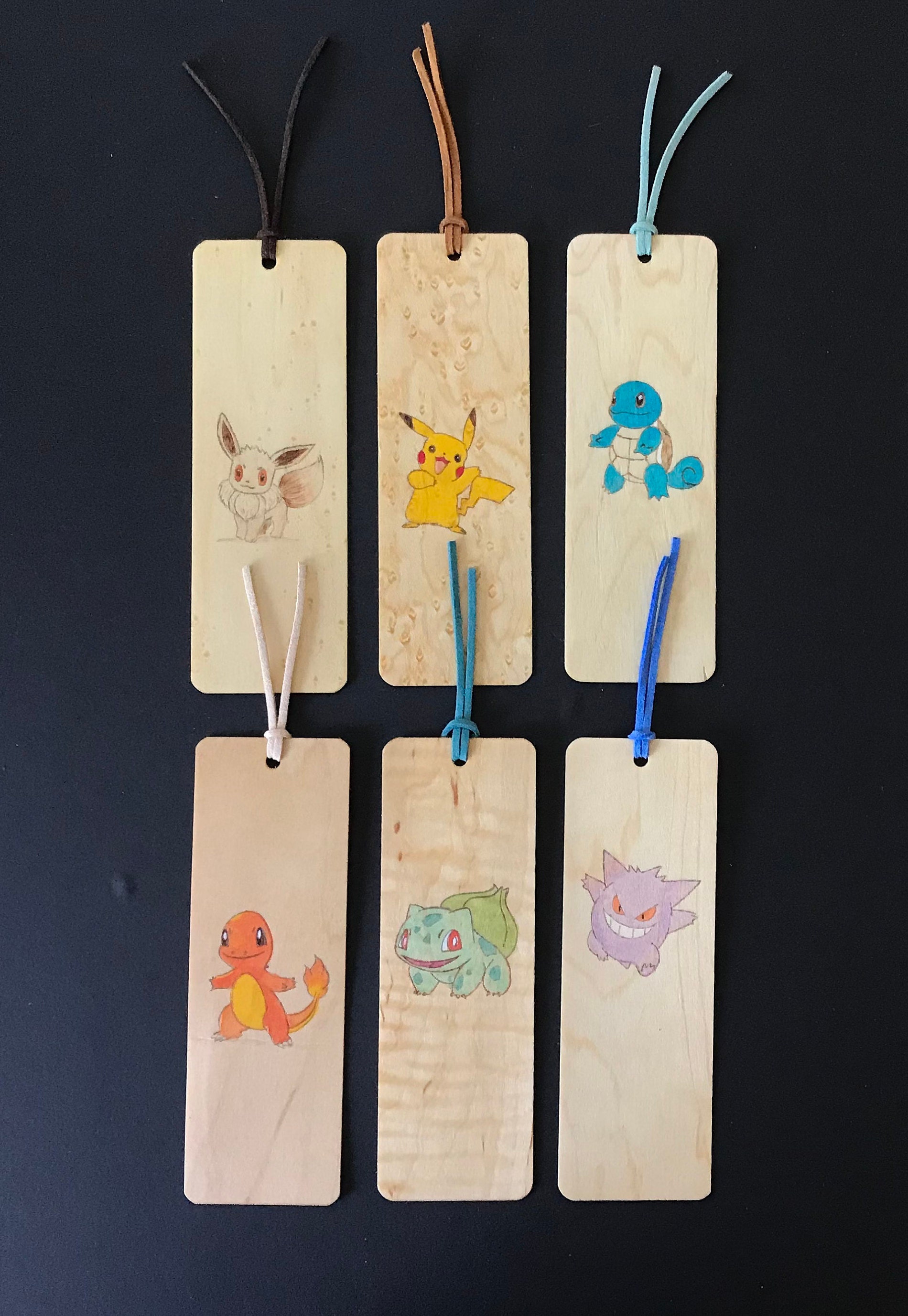 Pokemon Bookmark Handmade Burned Wood Bookmark Pikachu Etsy Ireland