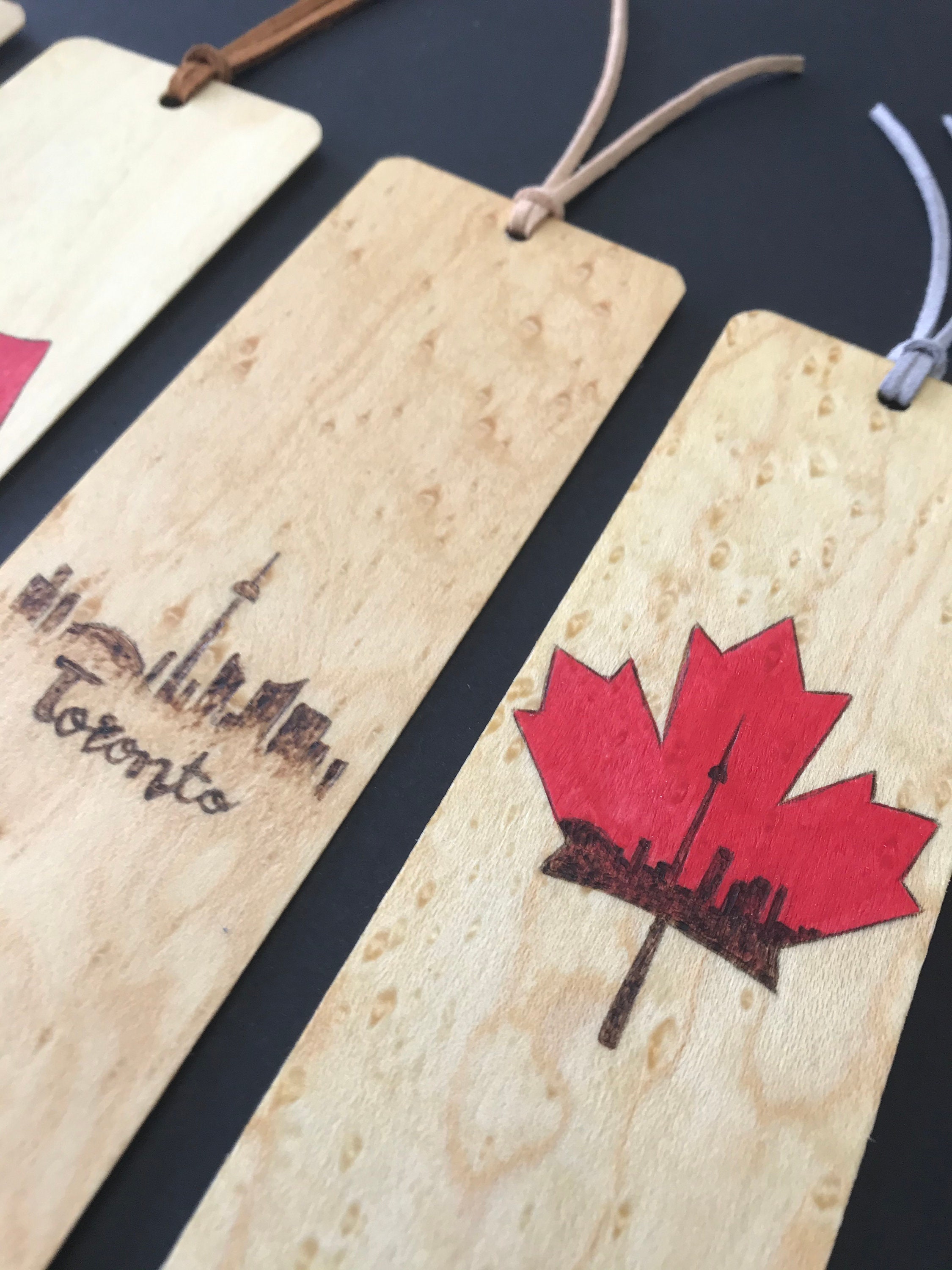 Canada Bookmarks Handmade burned wood bookmark Canada Etsy
