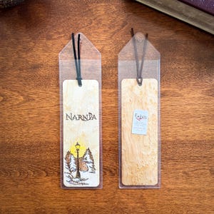 Narnia Bookmark | Handmade Wood Bookmark | Narnia Wardrobe | Lamp Post ...