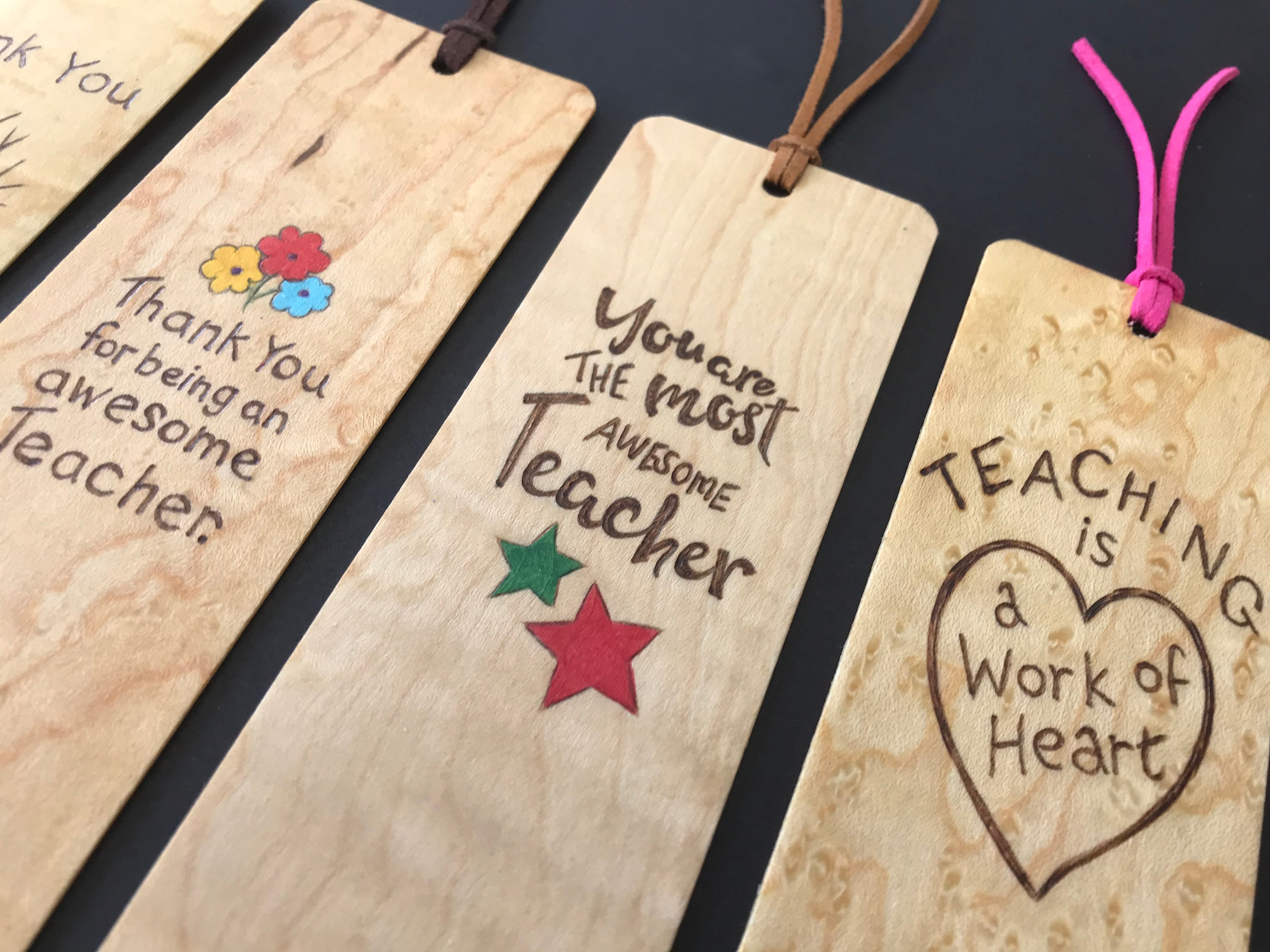 Bookmark Gift for Teacher Handmade Burned Wood Bookmark Etsy Canada