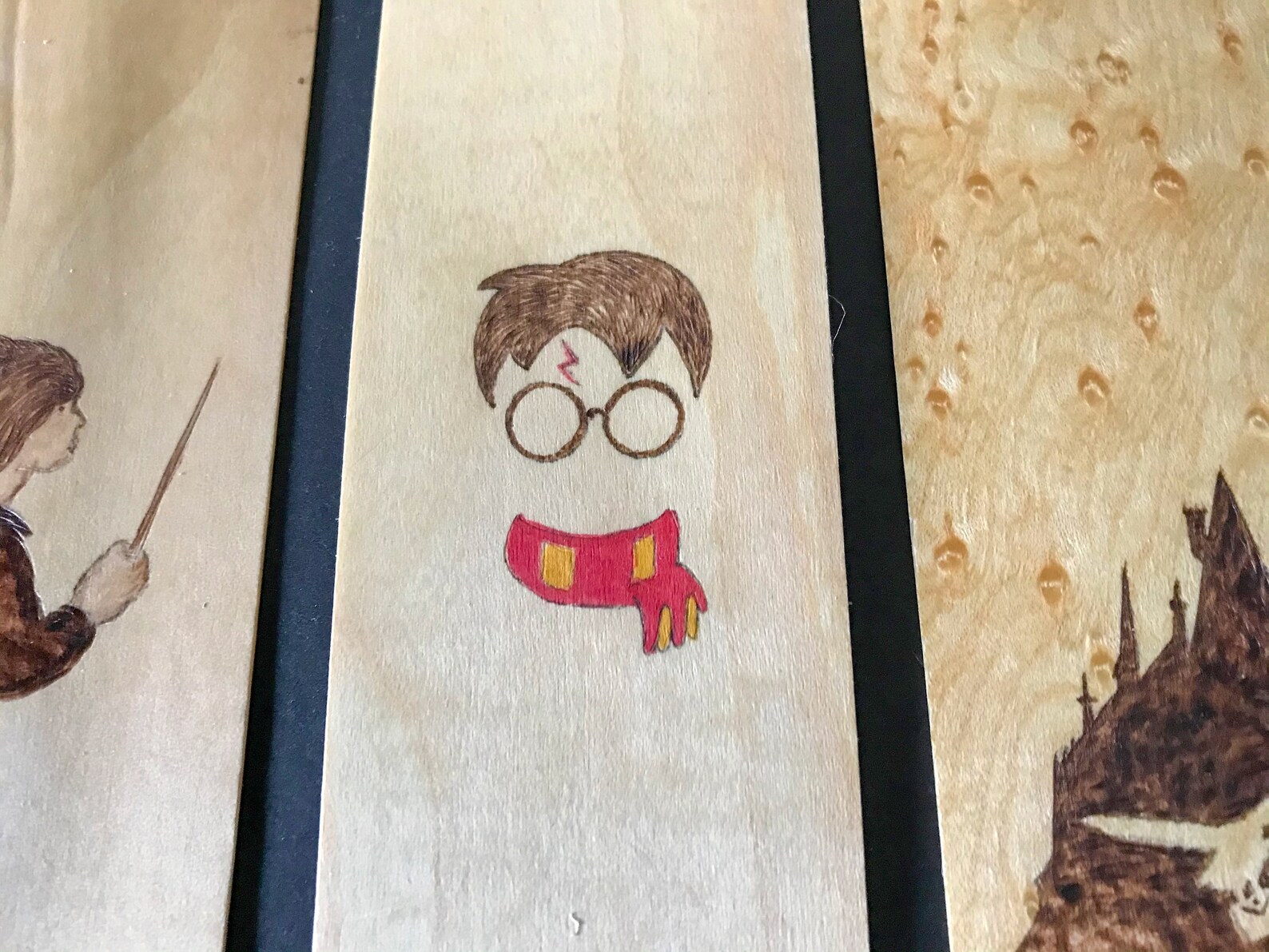Harry Potter Bookmarks Handmade Wood Bookmark Hogwarts | Etsy