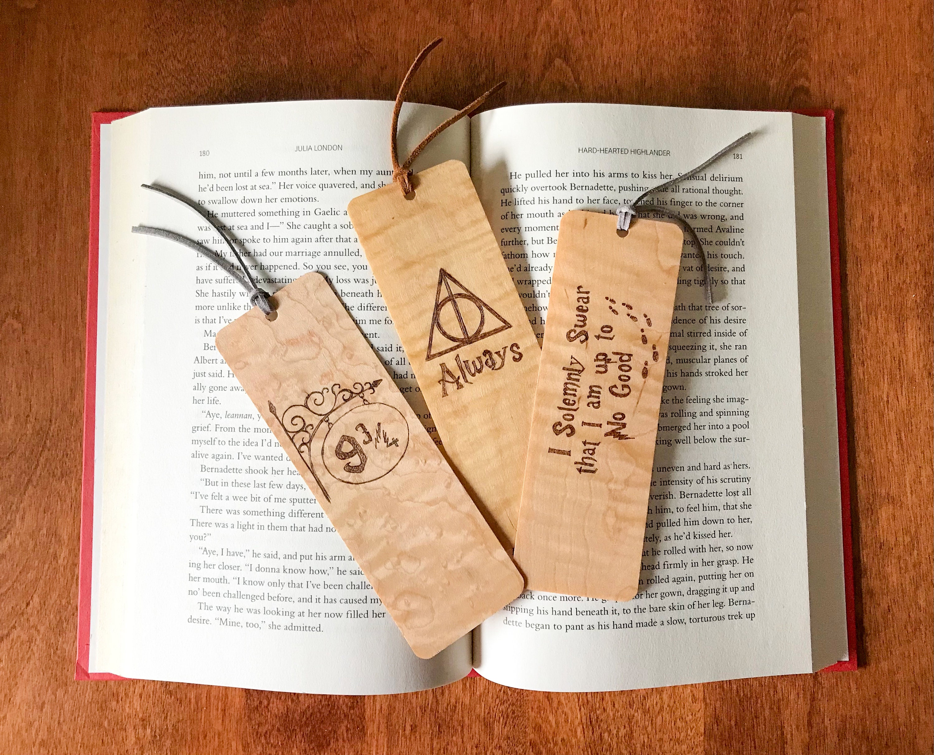 Harry Potter Bookmarks Handmade Wood Bookmark Harry Potter | Etsy