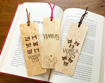 Warrior Cats Bookmark | Handmade Wood Bookmark | Warriors | Warrior Cats Books | Fantasy | Erin Hunter | Bookish Gift