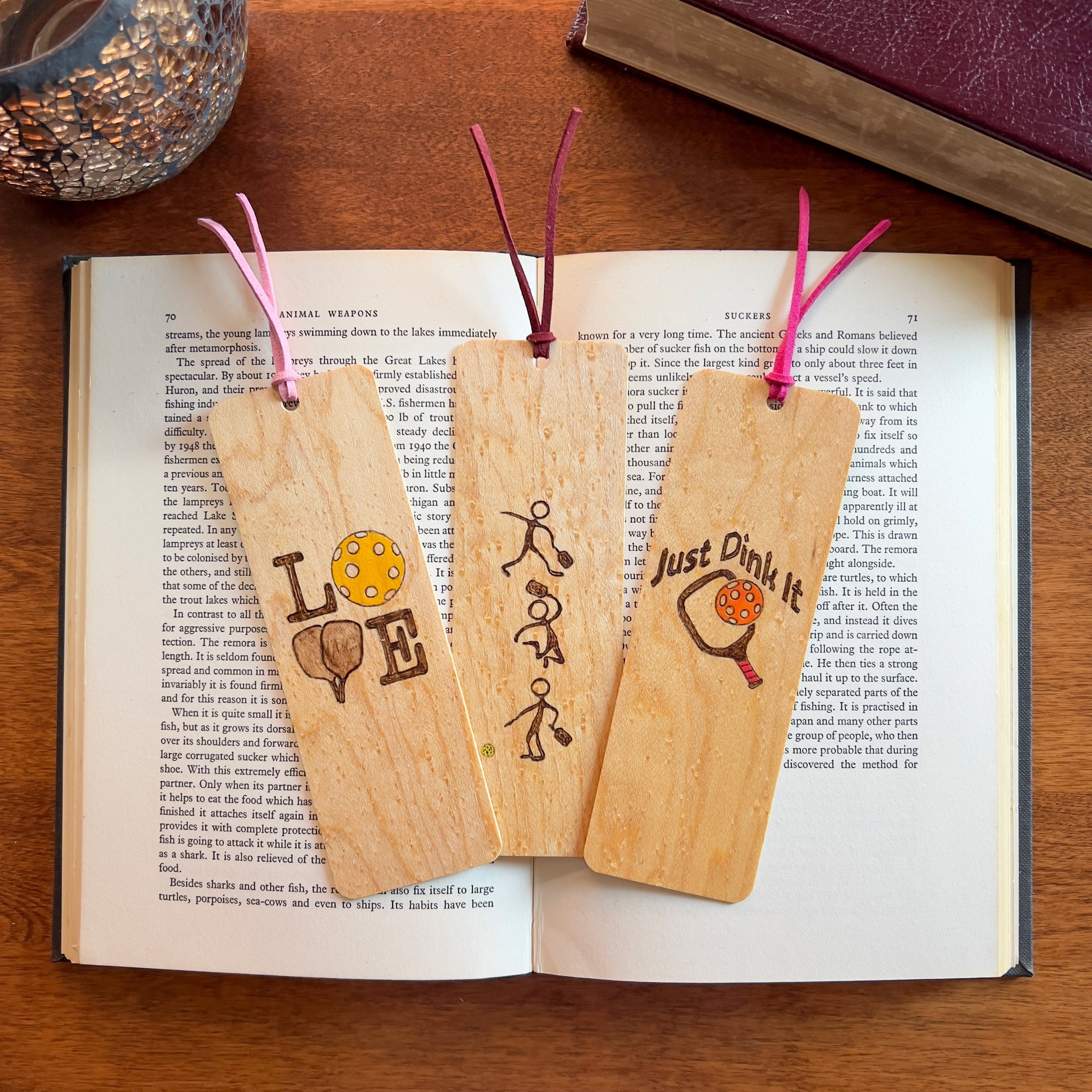 Bookmark - PERSONALIZED Just deck the halls with pickleballs - Birch wood Bookmark - PERSONALIZED Just deck the halls with pickleballs - Birch wood