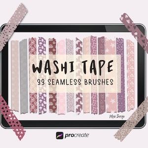 33 brosses à ruban Washi procréer, brosses sans couture, brosses à procréer, brosses à imprimer, procréer à motifs, brosse à vêtements, ensemble de brosses textiles
