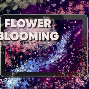 New! Procreate flower blooming brushes, procreate flower brush
