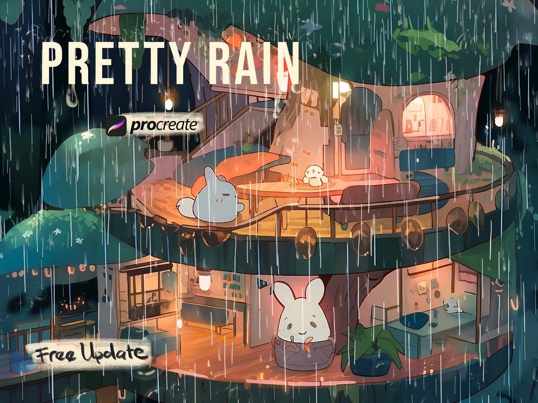 Procreate Rain Brush Procreate Brush Pack Snow Brush Sky Etsy