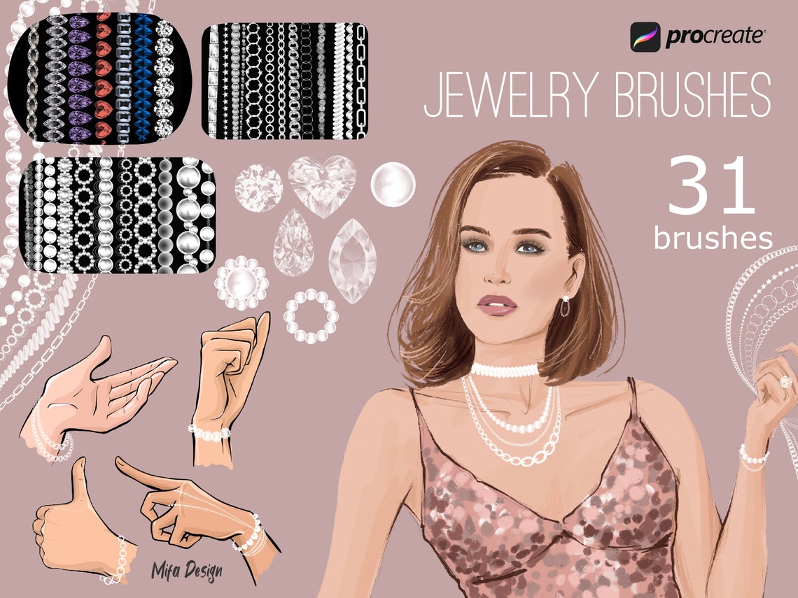 Jewelry Brushes Procreate Chain Procreate Procreate Brushes Etsy