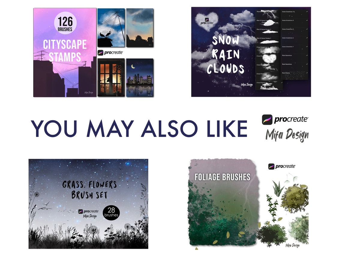 Procreate Tree Brushes Trees Stamp Set Procreate Brush Pack Etsy