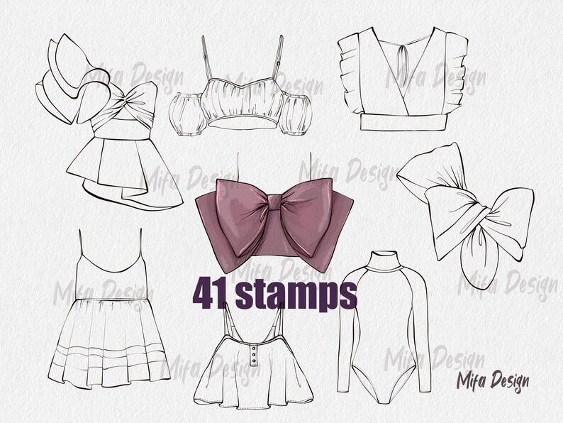 Clothes Procreate Top Brushes Blouses Brushes Shirts Etsy