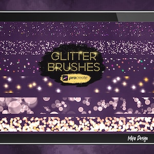 Pennelli glitterati per Procreate, set pennelli procreate, pennelli scintillanti procreate