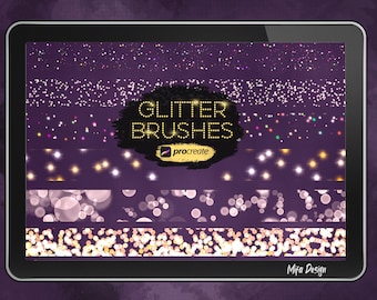 Glitter brushes for Procreate, brush set procreate, sparkling brushes procreate