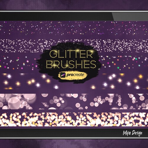 Glitter Brushes for Procreate Brush Set Procreate Sparkling Etsy